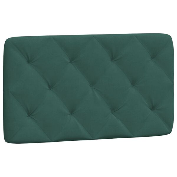 vidaXL Coussin de t&ecirc;te de lit vert fonc&eacute; 90 cm velours