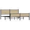 vidaXL Cadre de lit en métal sans matelas chêne sonoma 183x213 cm