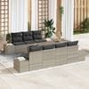 vidaXL Ensemble de canap&eacute; de jardin 8 pcs Gris clair et gris fonc&eacute;