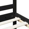 vidaXL Cadre de lit sans matelas noir 200x200 cm bois massif