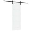 vidaXL Porte coulissante 78 x 211 cm Bois d'ing&eacute;nierie Blanc et noir