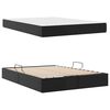vidaXL Lit avec rangement et matelas avec matelas 2 pcs Noir Cuir