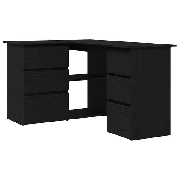 vidaXL Bureau Chêne noir 145 x 100 x 76 cm Bois d'ingénierie