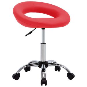 vidaXL Chaise pivotante &agrave; manger Rouge Similicuir