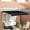 vidaXL Auvent R&eacute;tractable Noir 350 x 250 cm Tissu et Aluminium