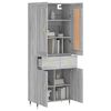 vidaXL Buffet haut Sonoma gris 69,5x34x180 cm Bois d'ing&eacute;nierie