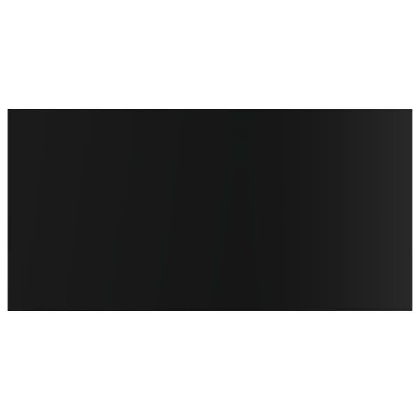 vidaXL Panneaux biblioth&egrave;que 8pcs Noir brillant 40x20x1,5cm Agglom&eacute;r&eacute;