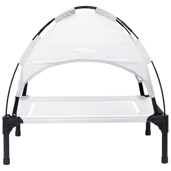 vidaXL Lit pour Chien Gris Argenté 71 x 64 x 71 cm Acier