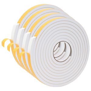 vidaXL Ruban adh&eacute;sif en mousse 4 pc Blanc 15mm x 5m Mousse CR