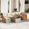 vidaXL Salon de jardin avec coussins 5 pcs beige r&eacute;sine tress&eacute;e
