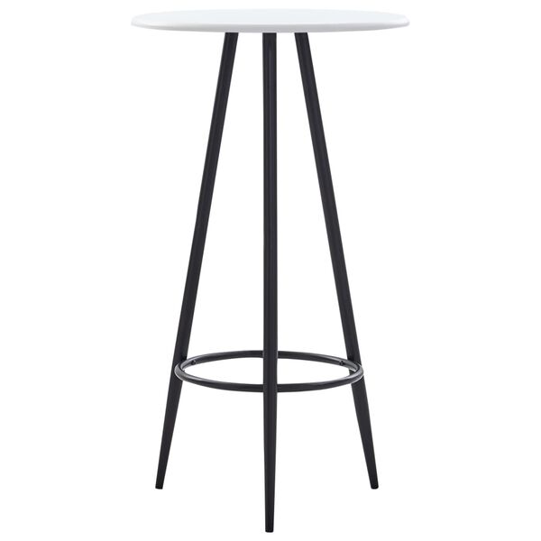 vidaXL Ensemble de bar 3 pcs Similicuir Noir