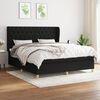 vidaXL Sommier &agrave; lattes de lit avec matelas Noir 160x200 cm Tissu