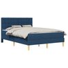 vidaXL Cadre de lit avec matelas Bleu 140 x 200 cm Tissu