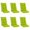 vidaXL Chaises inclinables de jardin et coussins lot de 6 Teck solide
