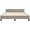 vidaXL Cadre de lit sans matelas gris clair 140x190 cm velours