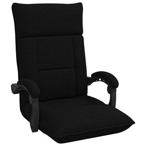 vidaXL Fauteuil de sol Noir 66 x 66 x 80 cm tissu