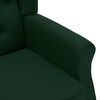 vidaXL Fauteuil avec repose-pied Vert fonc&eacute; Tissu