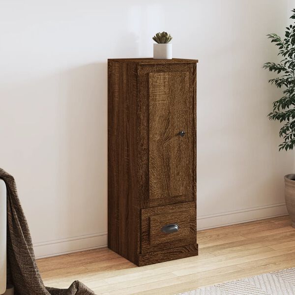vidaXL Buffet haut ch&ecirc;ne marron 36x35,5x103,5 cm bois d'ing&eacute;nierie