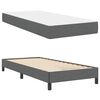 vidaXL Lit &agrave; ressorts avec matelas Gris fonc&eacute; 100 x 200 cm tissu