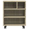 vidaXL Support d'imprimante avec roulettes chêne sonoma 41x32x48 cm