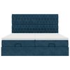 VidaXL Cadre de lit ottoman avec matelas bleu fonc&eacute; 160x200 cm velours