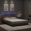 vidaXL Cadre de lit Viana avec LED sans matelas cappuccino 140x190 cm