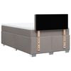 vidaXL Sommier &agrave; lattes de lit avec matelas taupe 120x190 cm tissu
