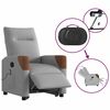 vidaXL Fauteuil inclinable de massage électrique gris nuage tissu