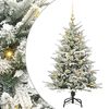 vidaXL Arbre de No&euml;l artificiel pr&eacute;-&eacute;clair&eacute; avec ensemble de boules