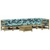 vidaXL Salon de jardin 7 pcs avec coussins bois de pin impr&eacute;gn&eacute;