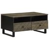 vidaXL Table basse noir 80x54x40 cm bois massif de manguier