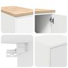 vidaXL Armoires de garage 2 pcs blanc bois d'ingénierie