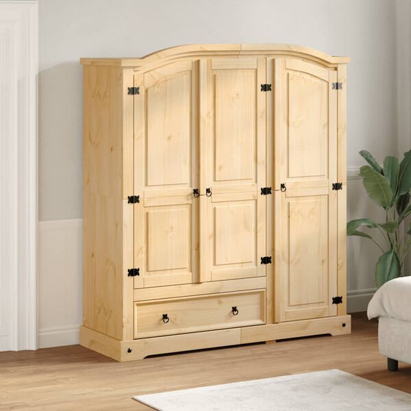 vidaXL Garde-robe Corona 151,5x52x170 cm bois de pin massif