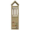 vidaXL Tour de jeu Marron 53 x 110,5 x 214 cm Bois solide impr&eacute;gn&eacute;