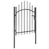 vidaXL Portail de jardin Woerden acier 1x1 m noir