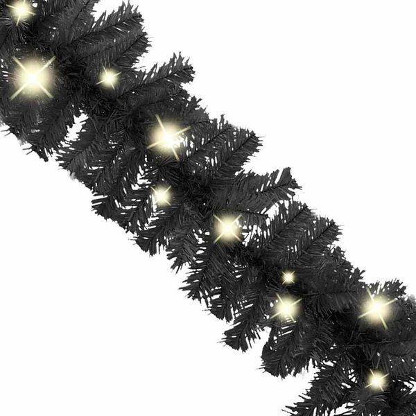 vidaXL Guirlande de Noël avec lumières LED 20 m Noir
