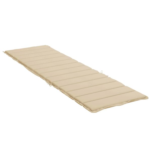 vidaXL Coussin de chaise longue beige 200x50x3 cm tissu oxford