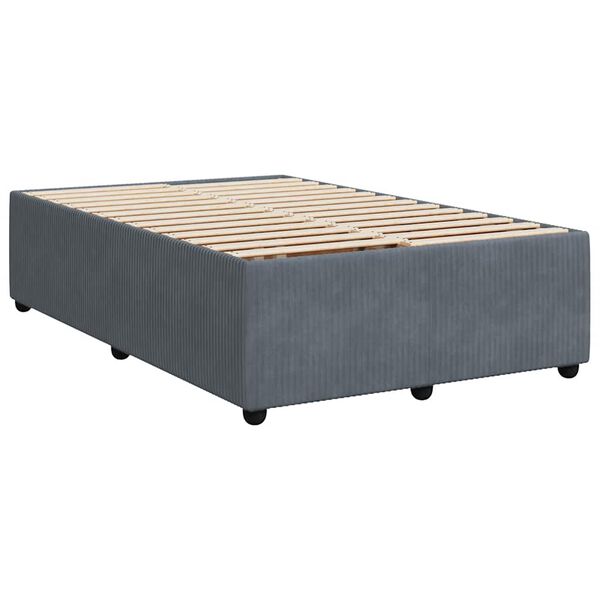 vidaXL Cadre de lit sans matelas gris foncé 120x190 cm velours