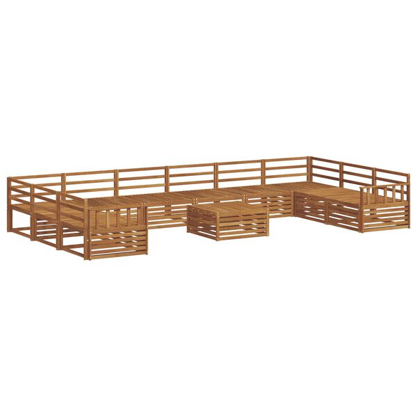 vidaXL Ensembles de canap&eacute;s 11 pcs Naturel Bois d'Acacia Massif