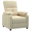 vidaXL Fauteuil inclinable Cr&egrave;me Tissu
