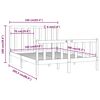 vidaXL Cadre de lit sans matelas 160x200 cm bois massif