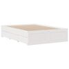 vidaXL Cadre de lit sans matelas avec tiroirs blanc 140x200cm bois pin