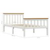 vidaXL Cadre de lit sans matelas blanc bois de pin massif 90x200 cm