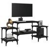 vidaXL Meuble TV noir 117x35x52 cm bois d'ing&eacute;nierie
