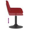 vidaXL Tabouret de bar Rouge bordeaux Velours