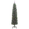 vidaXL Sapin de Noël artificiel Vert 210 cm PVC et acier et plastique