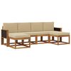 vidaXL Ensemble de canap&eacute;s d'ext&eacute;rieur 6 pcs Naturel et Beige