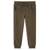 Pantalon de surv&ecirc;tement pour enfants m&eacute;lange kaki 104