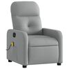 vidaXL Fauteuil de massage inclinable &eacute;lectrique gris clair tissu