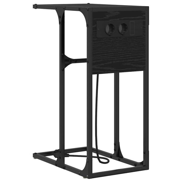 vidaXL Cabinet de chevet Ch&ecirc;ne noir 41,5 x 26 x 60,5 cm